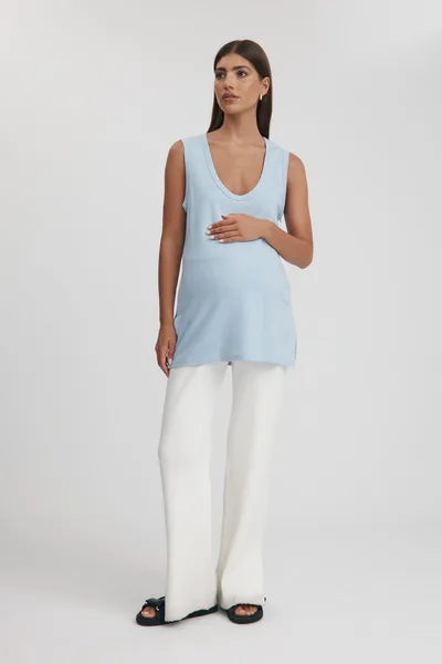 Legoe Heritage Organic Cotton Wide Strap Tank (Cornflower)