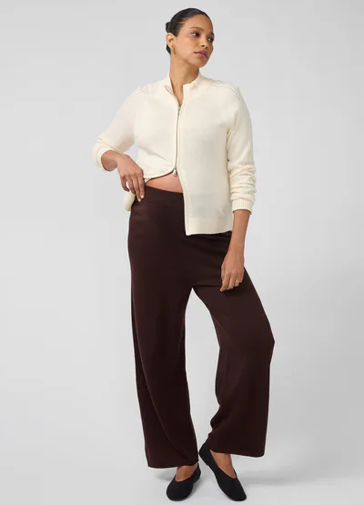 Ingrid & Isabel Wide Leg Knit Maternity Sweater Pant