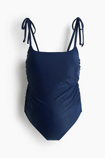 H&M MAMA Padded-Cup Tie-Shoulder-Strap Swimsuit