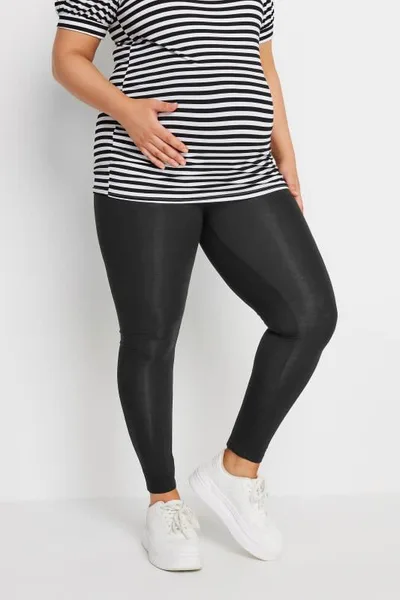 Yours Clothing BUMP IT UP MATERNITY Black Stretch Leggings