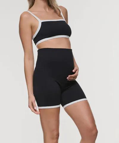 Bump City The Carly Two-Toned Biker Shorts