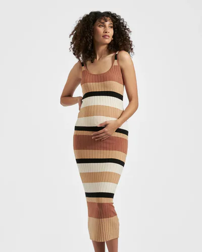 Special Addition Sarah Stripe Knit Midi Dress