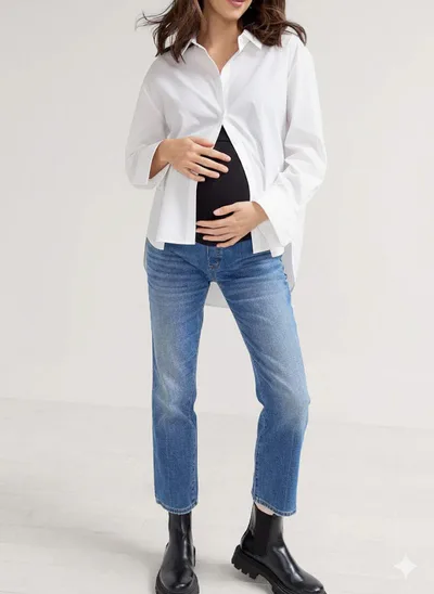 For The Creators The Over The Bump Straight Maternity Jean