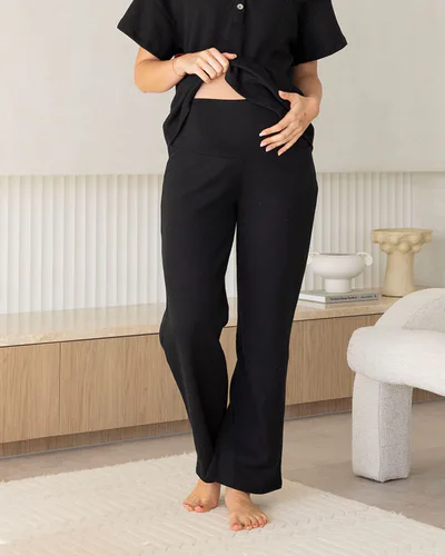 Angel Maternity Ellen Maternity Cotton Blend Lounge Pants in Black