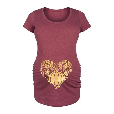 Kohl's Maternity Fall Love Gold Foil Graphic Tee