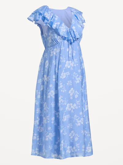 Old Navy Maternity Ruffle-Sleeve Midi Dress