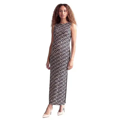 Kohl's Maternity 24Seven Comfort Apparel Geometric Print Sleeveless Maxi Dress