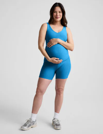 Beyond Yoga Spacedye™ Movin Mama Maternity Biker Jumpsuit