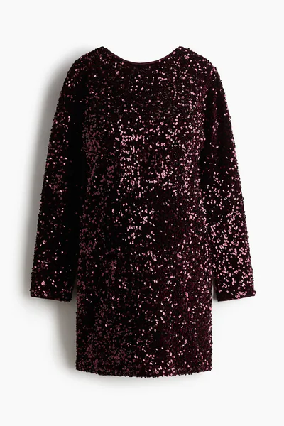 H&M MAMA Sequined Dress