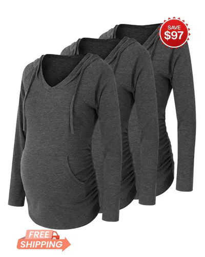Mamafique New Customer Offer - 3pcs Maternity Hoodie