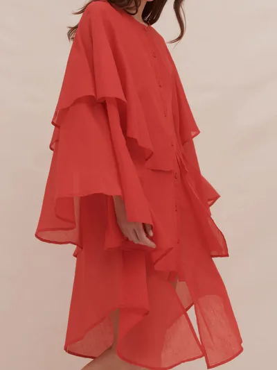 For The Creators Floataway Dress in Red