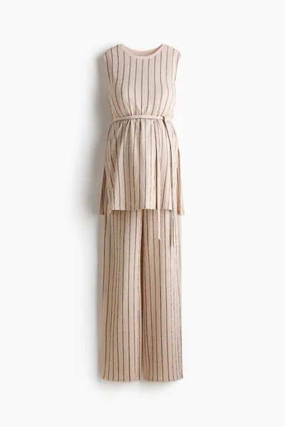 H&M MAMA 2-piece Textured Jersey Set