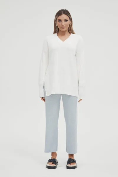 Legoe Heritage Knit Pant (Ice Blue Marle) - FINAL SALE