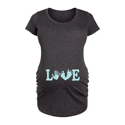 Kohl's Maternity Love Footprints Graphic Tee