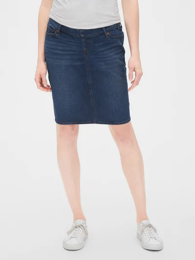 Gap Maternity Full Panel Denim Skirt