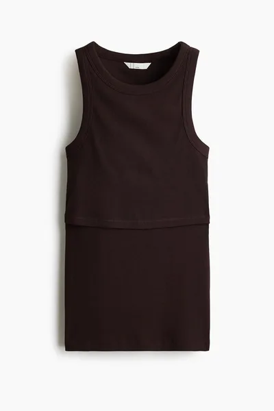 H&M MAMA Ribbed Nursing Tank Top