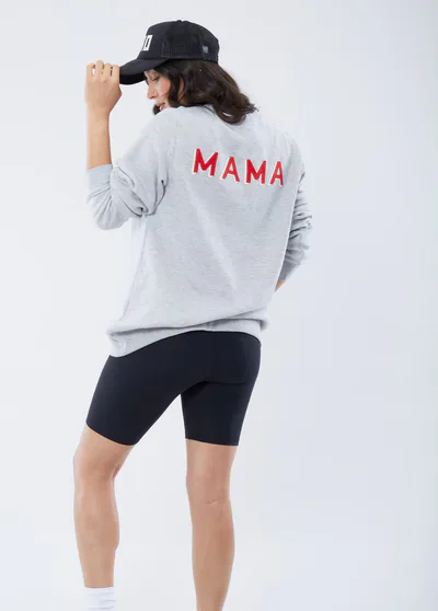 Ingrid & Isabel Mama Maternity Soft Knit Sweatshirt Gray