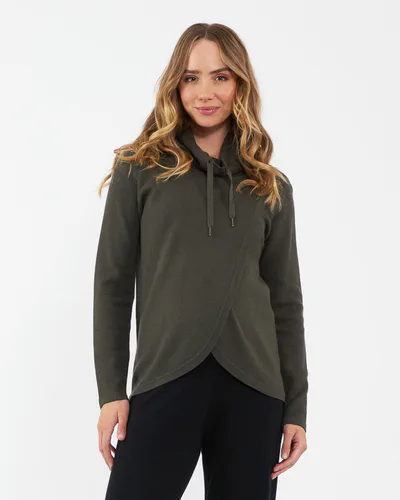 Ripe Maternity Cassie Cross Over Nursing Knit Khaki