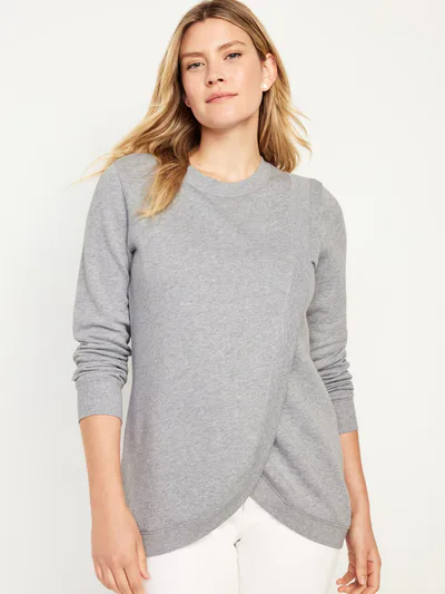 Old Navy Maternity Cross-Front Nursing Sweatshirt