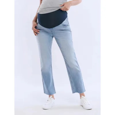Target Women's Secret Fit Over the Belly Slim Straight Leg Maternity Jeans - Light Wash - Size: Medium - Motherhood Maternity