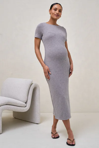 Bae the Label Epitome Short Sleeve Dress - Charcoal*