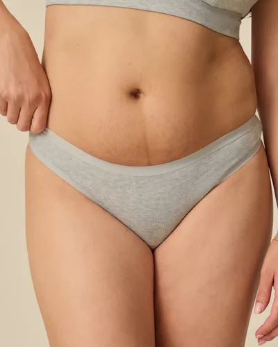 Kindred Bravely SoftStretch Cotton Maternity & Postpartum Thong | Grey Heather