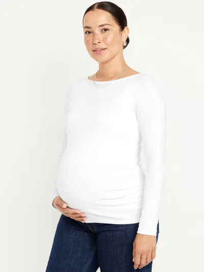 Old Navy Maternity Long-Sleeve Boatneck T-Shirt
