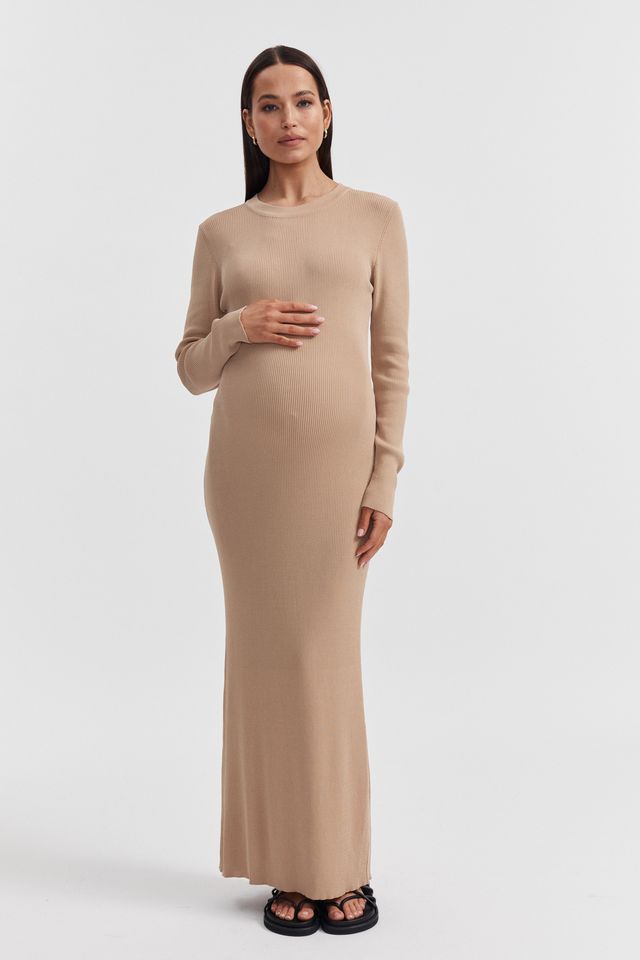 LÉGOE HERITAGE LS Formentera Maxi Dress (Latte) - FINAL SALE