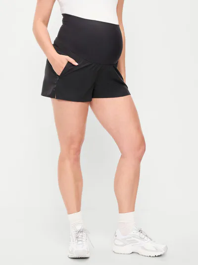 Old Navy Maternity Rollover-Waist StretchTech Run Shorts -- 3-inch inseam