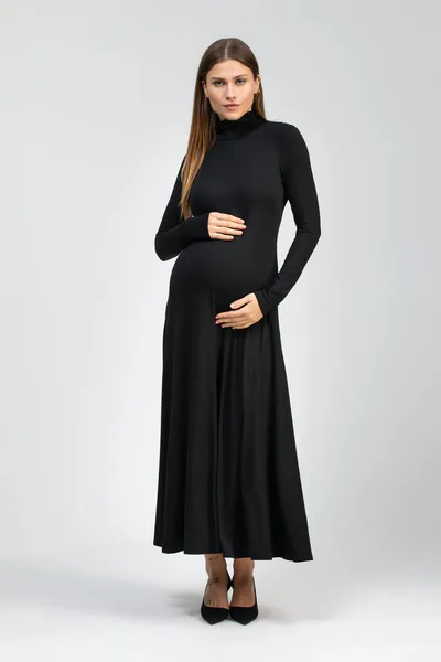 For The Creators Camella Black Jersey Maternity Dress