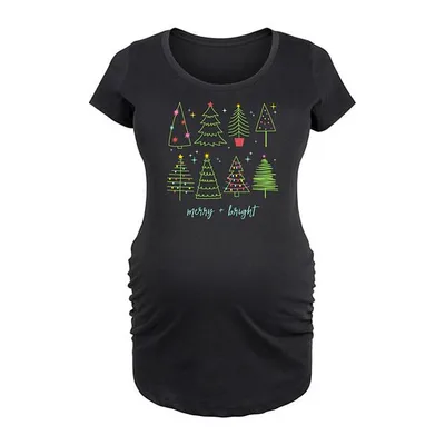 Kohl's Maternity Merry & Bright Christmas Tree Graphic Tee