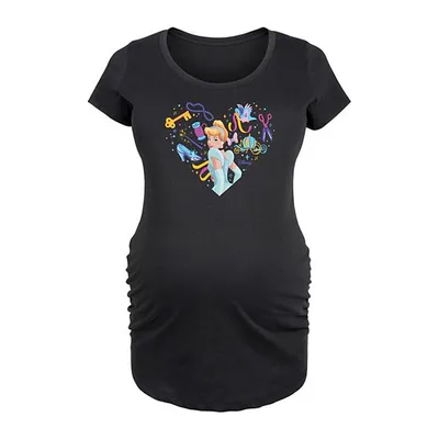 Kohl's Disney's Cinderella Maternity Heart Graphic Tee