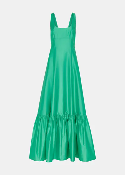 For The Creators Taffeta Silk Blend Maxi Dress