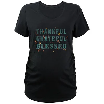 Kohl's Maternity Thankful Grateful Blessed Graphic Tee