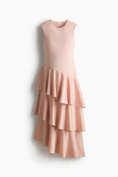 H&M MAMA Ponte Dress with Satin Skirt