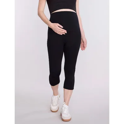 Target Women's Over the Belly Active Capri Legging - Black - Size: Large - Motherhood Maternity