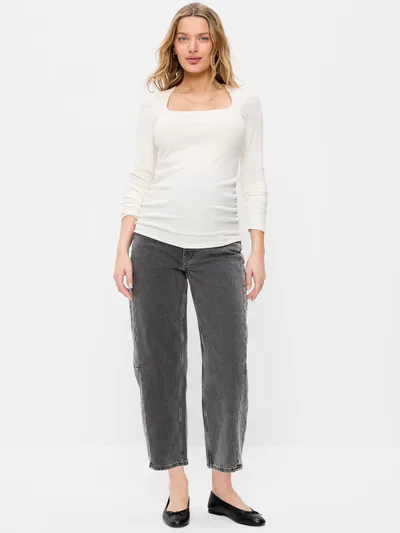 Old Navy Maternity Full Panel Barrel Ankle Jeans