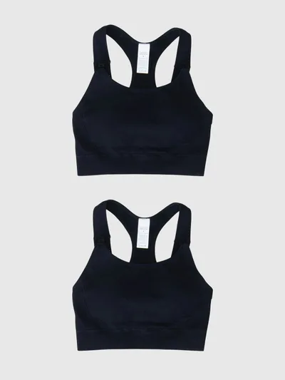Gap Ingrid and Isabel Basics Maternity Seamless Nursing Sports Bra 2 Pack