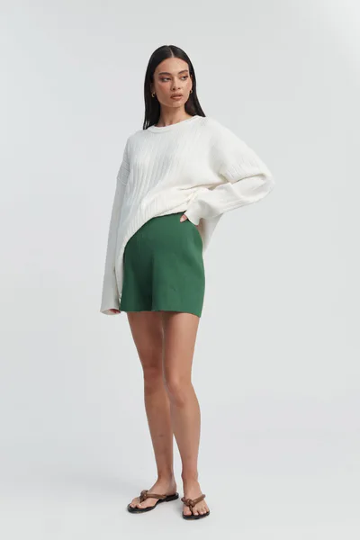 Legoe Heritage Knit Shorts (Bottega Green) - FINAL SALE
