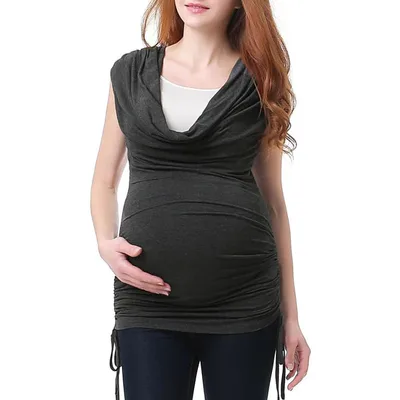 Target Pokkori Cowl Neck Maternity Nursing Top Gray Medium