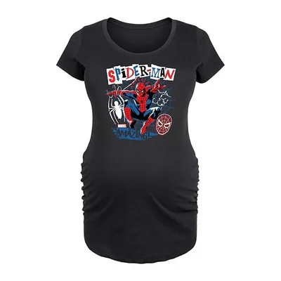 Kohl's Maternity Marvel Spider-Man Punk Poster Graphic Tee