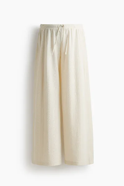 H&M MAMA Lace-Look Jersey Pants
