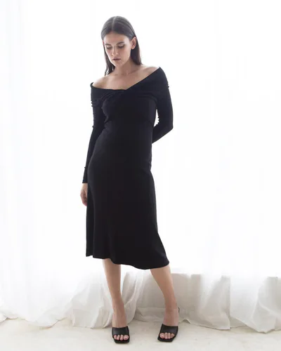 Soon Maternity Twist Off shoulder Dress