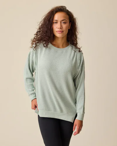 Kindred Bravely Joelle Thermal Maternity & Nursing Top | Aqua Mist