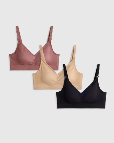 Quince Seamless Nursing Bra 3 Pack
