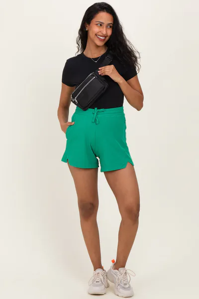 PinkBlush Green Active 5" Maternity Shorts