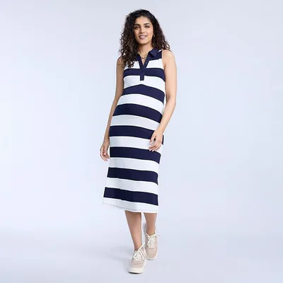 Kohl's Maternity Motherhood® Sleeveless Polo Midi Dress