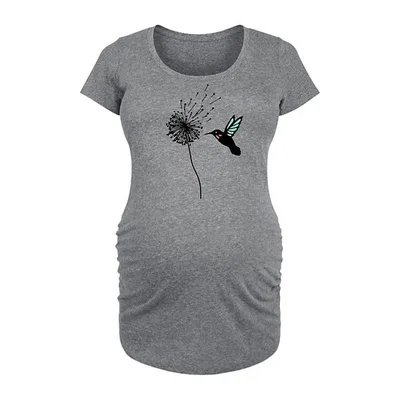 Kohl's Maternity Hummingbird And Dandelion Graphic Tee