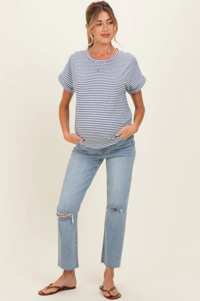 PinkBlush Light Straight Leg Maternity Jeans