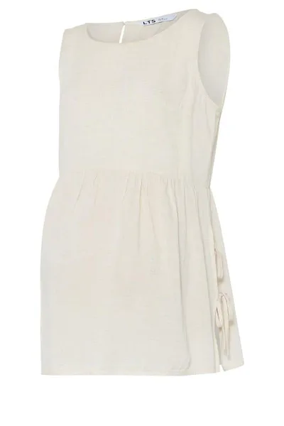 Yours Clothing LTS Tall Maternity Cream Tie Side Peplum Top